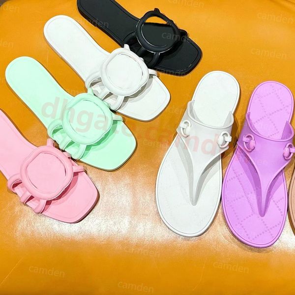 Slide femminile incastrata G Sandalo Slifori di spiaggia doppia g di gomma Flip Flop Flop Slafor Sandals in pelle Uomo da donna Slippista 35-42