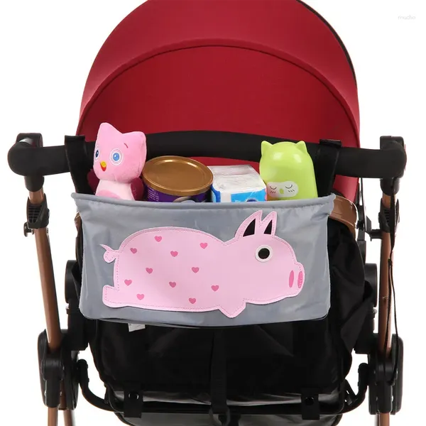 Einkaufstaschen Baby Kinderwagen -Tasche Organizer Windel Windel Mama Carriage Buggy Pram Cart Basket Haken Rucksackzubehör