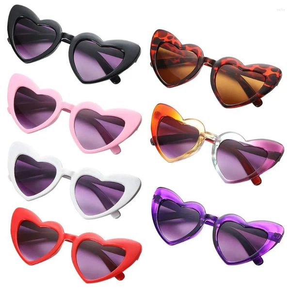 Girls Outdoor Eyewear Girls a forma di cuore Glasshi vintage per bambini occhiali da sole per 3-9 anni