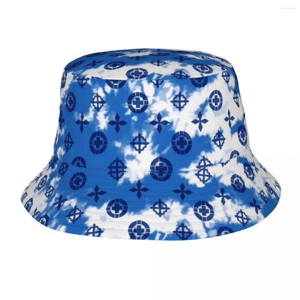 Boinas chapéu de balde de nuvem azul para casas de moda de moda Chapéus de pescadores de caça retrô de caça respirável Hip Hop DIY Sun