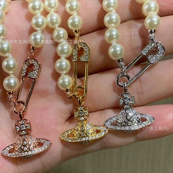 Designer Red Brand Pins Pearl Saturn Bracelet Clips Paper Womens CLIPS NATURAL DIAMENTO COMPLETO