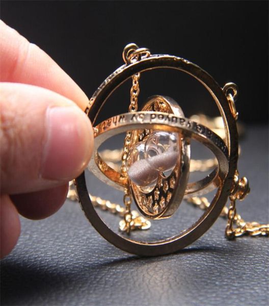 Anhänger Halskette 5Colors Filmzeit Hourglas Halskette Sechs Phalanx Magie Zauberstab Keychain Metal Figur Spielzeugschlüssel Ring4089729