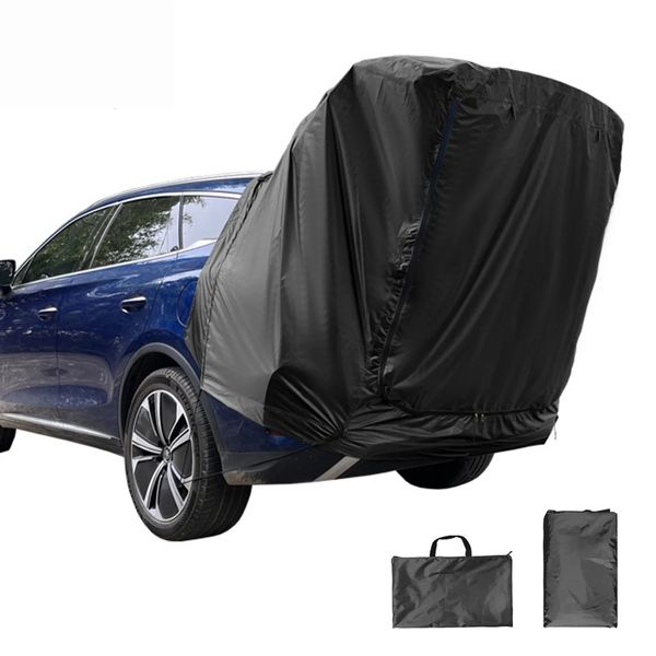 1 Conjunto de kits de tenda de acampamento barraca SUV Cabana com tonalidade de toldo grande espaço de visão ampla Car tenda traseira resistente a lágrimas 240422