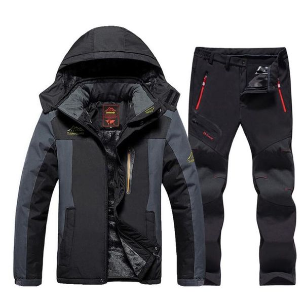 Skigichjacken 2021 Herren Skiganzug Marken winddichte wasserdicke warme Schneeschicht Winter und Snowboardenjacke Set 277c Set 277c