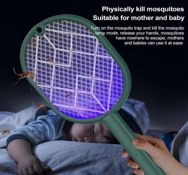 Andere Gartenlieferungen elektrischer Insektenschläger Zapper USB wiederaufladbare Sommer -Mücken Swatter Kill Fly Bug Killer Trap2497918