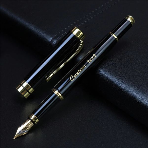 Texto de ouro Golden Greating Gording School Commemory Gift Gream Full Metal Pen Student Roller Stationery 240425