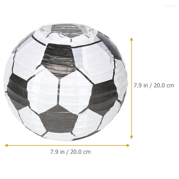 Lâmpadas de mesa 3PCS Football Sports Soccer Party Paper Lantern Decoração