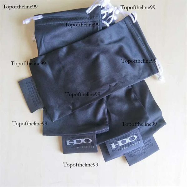 Brand Glasses Bag Packaging Sports Acessórios para óculos de pano de pano macio bolsa Bolsa preta cor branca letra MOQ = 50pcs Edição original