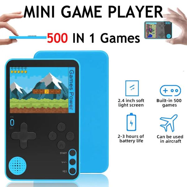 K10 Портативная видеоигра консоль портативного игрока для детей Portatil Retro встроен в 500 Games Mini Machine 240430