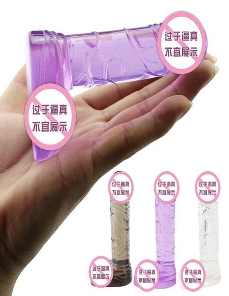 Massagem Real Phallus Jelly Penis Soft Small Dick Super Grosso Realista Realista Cup de Lesbian Sextys para Women Strap Sex Shop8259208