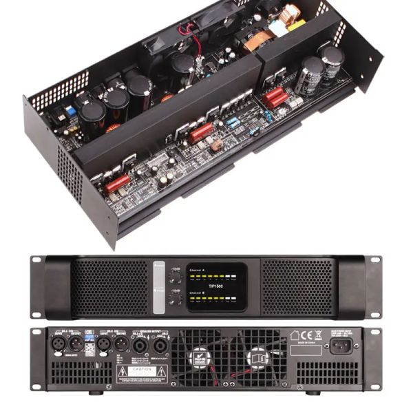 Verstärker 2 Kanal professioneller Stromverstärker MOSFET -Verstärker 2*4150 Watt Stereoklasse D Zeilen Array Tulun TIP1500