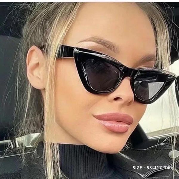 Sonnenbrille 2024 Hochwertige Luxus -Unisex -Farbserie Sexy Box Cat Eye Paar Sommer Outdoor UV -Schutzbrille