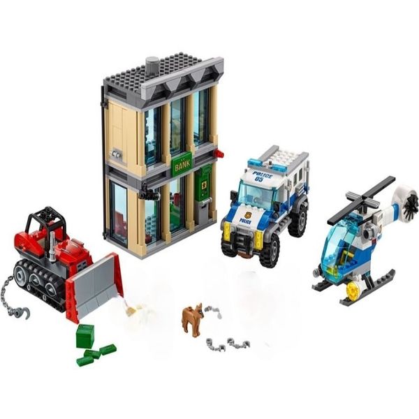 10659 Città elicottero elicottero Bulldozer Break-In Bank Building Building Building Set Set di giocattoli compatibili con gli edifici cittadini 60140 x0503 287t