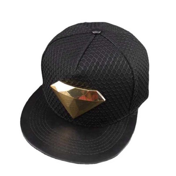 Ballkappen Doitbest Europa Diamond Style Summer Mesh Baseball Cap Hut für Männer Frauen Teenager Casual Bone Hip Hop Snapback Caps Sun Hats T240429