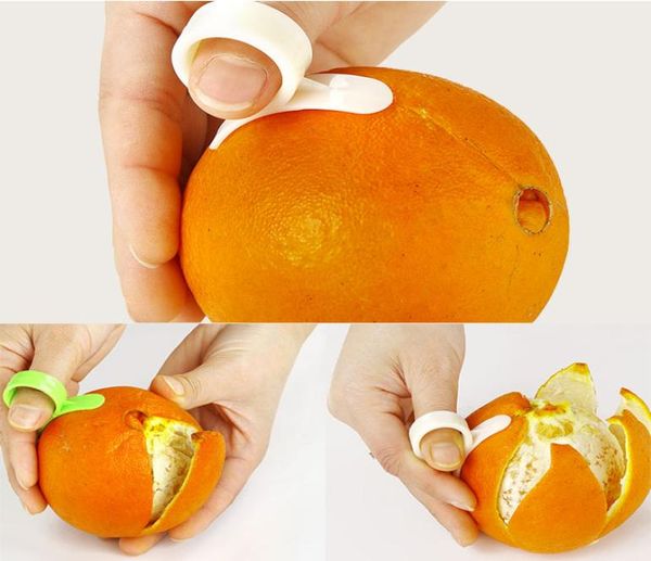 Лимонный цитрусовый пилер тип пальца открытый апельсиновый апельсиновый апельсиновый устройство пластиковое оранжевое стриптизерш пилинг кухонный фруктовый инструмент целый 2516333