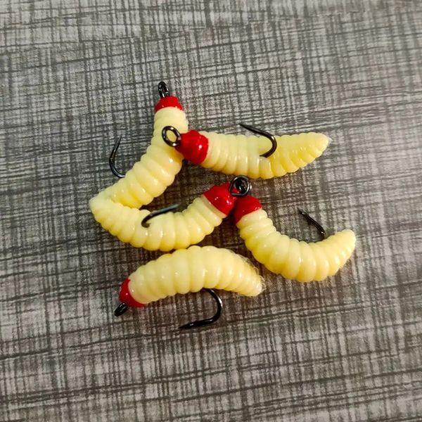 5pcs 10 Messing Perlenkopf Schnell sinkende Nymphe Maggots Käfer Wurm Fliegen Forellen Fliegenfischerei Köder 4cm 240430