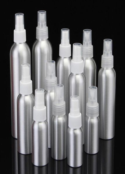 Bottiglia di atomiser spray in alluminio bottiglie di metallo vuoto Pompa a nebbia Atomizzatore contenitore cosmetico 30 ml 50 ml 100 ml 150 ml 250 ml 500m 99420611