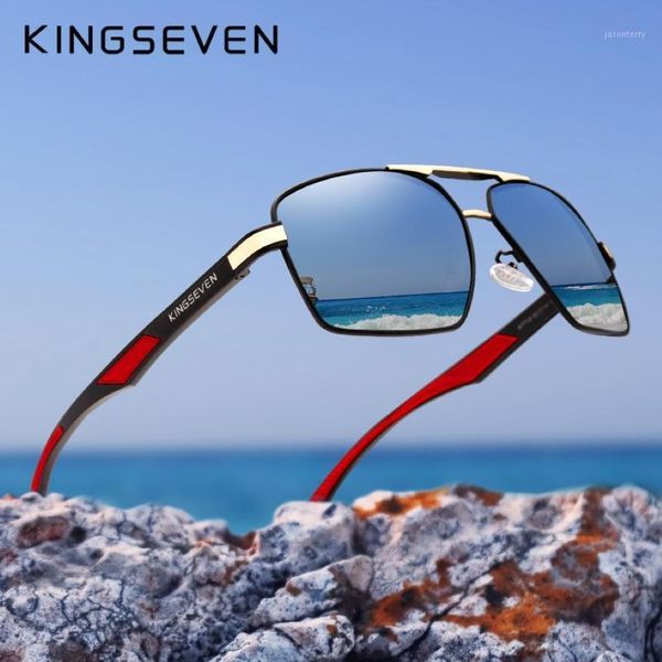 Óculos de sol de alumínio masculino de lentes polarizadas Design da marca TEGUS SOL COMPRIMENTO DE COMPRIMENTO 7719 232F
