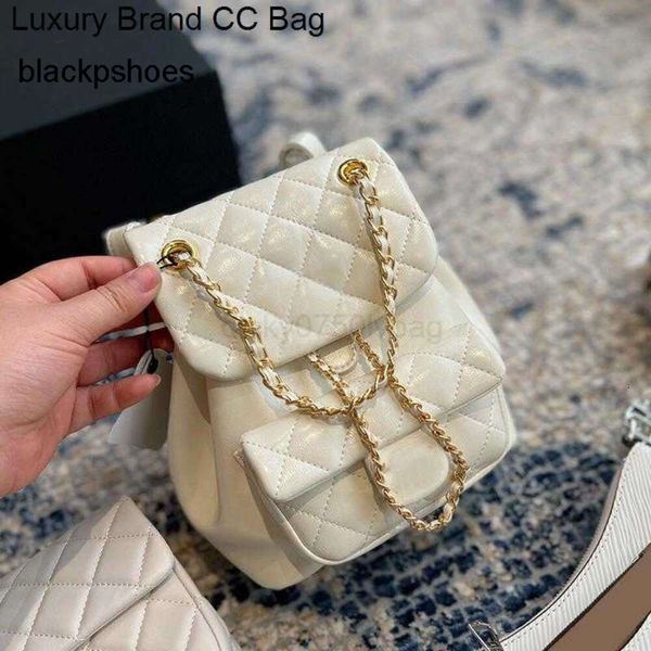 Chanellly Cchanel Chanelllies Classic Vintage CC Clack Bag Beck White CC Мини -рюкзак