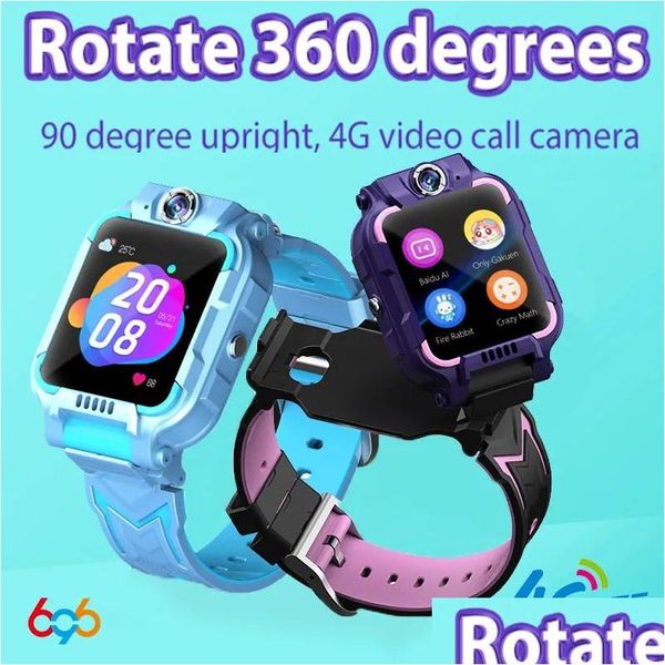 Childrens regalo orologio m85 y9w bambini smart 4g kids gps sefe sicurezza braccialetto doppia fotocamera videocamera Bracciale sportiva impermeabile dhuj9