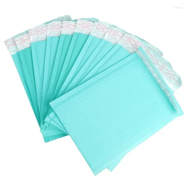 Sacos de armazenamento 10pcs/lote Teal Green Poly Bubble Mailers Envelopes acolchoados envelope