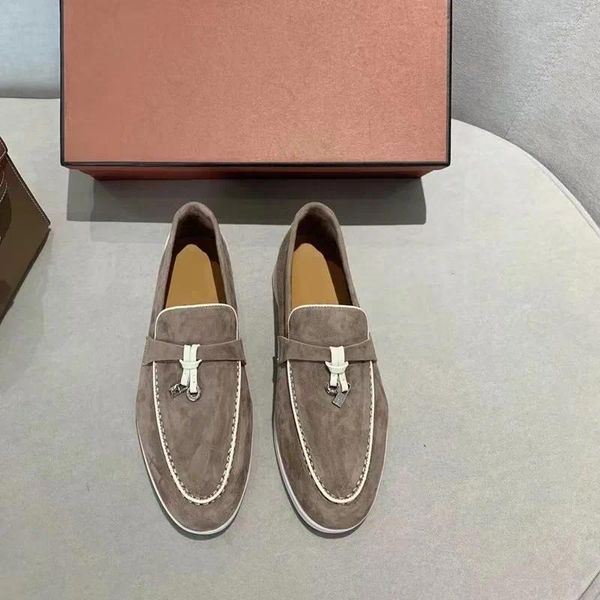 Lässige Schuhe Slipper Mocasines Sommer Walk Charms Wildleder für Männer 2024 Sneakers Leder Wohnungen Frauen hohe Qualität