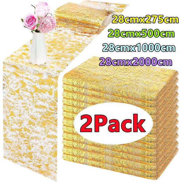 21PACK Sparkle Table Runners goldsilver Sequin Glitter Metallic Foil Thin Mesh Roll вечеринка на день рождения свадебный рождественский декор 240430