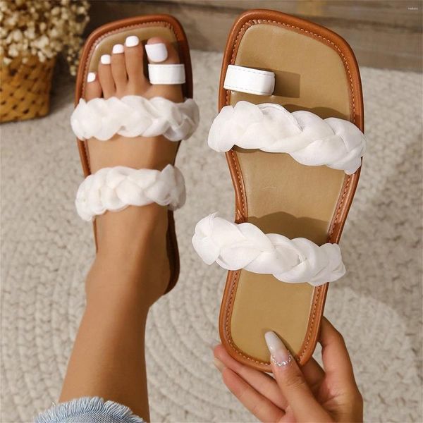 Pantofole Flip Flops Woman Ladies Summer Simple Set Sold Colore Solido Elegante ESTERNO OUTTURA BOCHT FLOCHT BRIME ZAPATOS MUJER