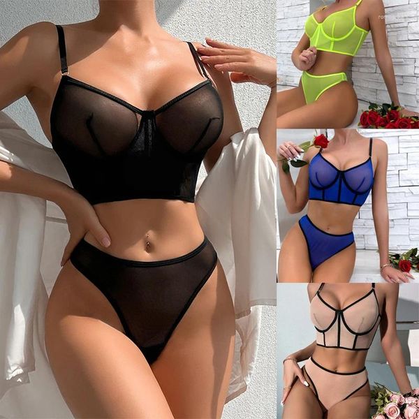 BRAS SETLER KADIN EROTİK SEXY LINGERIE MAHY SAYIR SAKIM SET SET İnce Sakinsiz iç çamaşırı Samimi