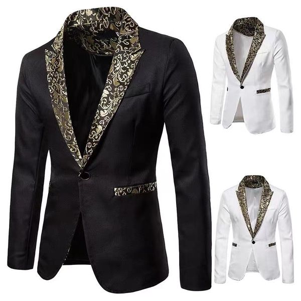 Designer 2024 Blazer masculino Blazer de alta qualidade Padrão de moda masculino de manga longa Casual Casual Wedding S-4xl