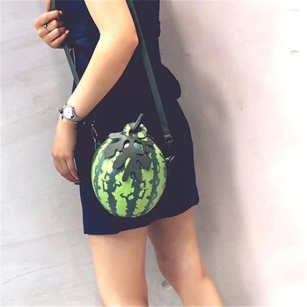Bag 2024 Verkauf Women Messenger Umhängetaschen Wassermelonenform PU Leder Mini Girls Crossbody Handtasche Bolso Bandolera