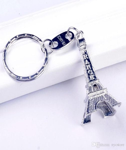 Keeechain vintage Eiffel Tower Stamped Paris France Tower Treak Ring Gifts Key Chain Sliver Gold Bronze2196623