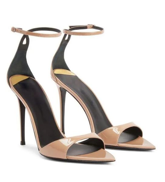 Популярные роскошные бренды Intriigo Sandals Shoes Women Best Bested Toe Crossed Stiletto Heels Gold Black White Weart Lady Walking Eu35-43 05