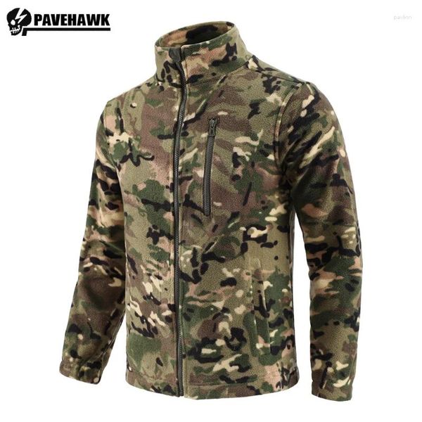 Jackets de jaquetas masculinas lã de lã tática jaqueta de carregamento de camada militar colarinho de camuflagem quente casaco breakbreak de combate ao ar livre cardigã Top