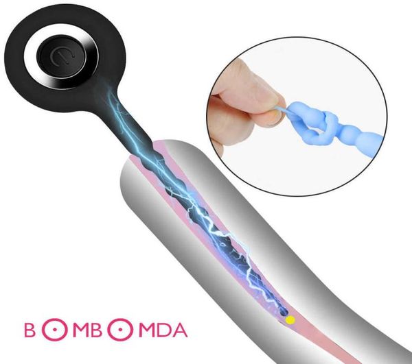 Penis uretrale spina vibratore per uomini dilatatori uretra sound prostate massager culo plug maschio maschio 8 velocità giocattoli erotici S0825707464