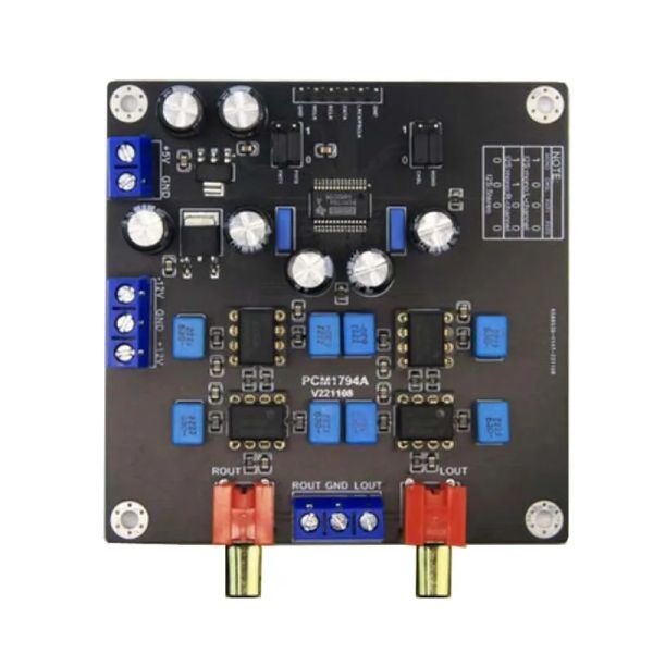 Verstärker DLHIFI Single PCM1794A PCM1794 Decoder Goldplated Black PCB Hifi 24bit 192KHz NE5534 NE5532 OP -AMP DAC -Board für HiFI -Verstärker