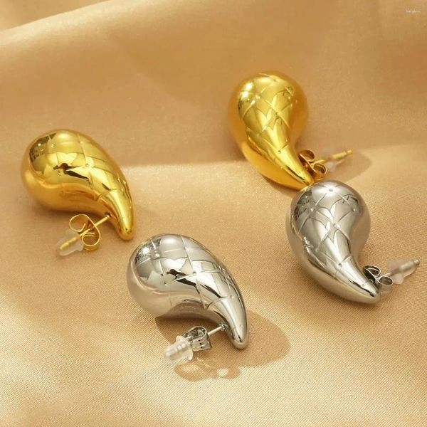 Dangle Ohrringe Mode Persönlichkeit Drop Faden Geometrie Gold Farbe Titanium Stahl Hollow für Frauen Hochzeitstag Geschenk