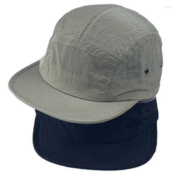 Ballkappen 2024 Sommer schnell trockener Nylon 5 Panel Baseballkappe Gorra Fitness Fugees Männer Frauen Camping aus Snapphüten 56-60 cm