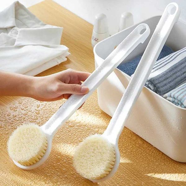 Bath Tools Accessories New Bainom Bancht Handel Longa Esfoliando massageador de pele Back Body Chuveiro Limpeza Q2404302