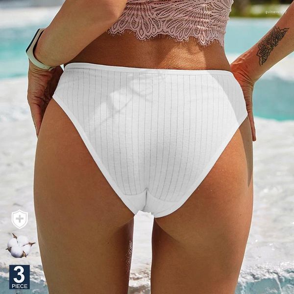 Kadın Panties Fientoo 3pcs/Set pamuklu kadınlar iç çamaşırı seksi külotlar konfor kızları kadın şerit için brifs iç çamaşırı iç çamaşırı