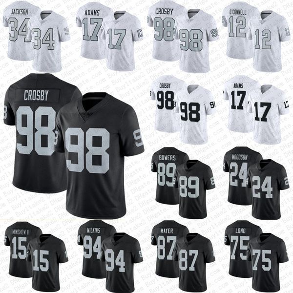 89 Brock Bowers Davante Adams Maxx Crosby Futbol Jersey Bo Jackson Michael Mayer Charles Woodson Aidan O'Connell Jakobi Meyers Gardner Minshew II Robert Spillane