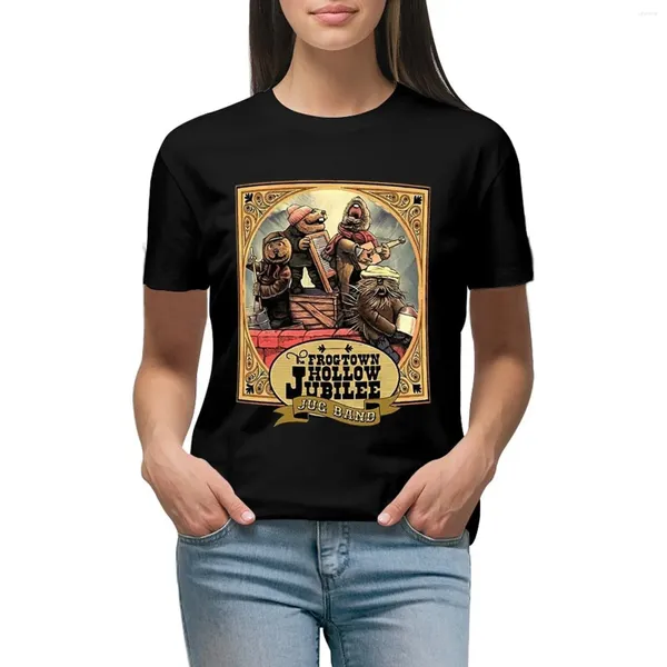 Frauenpolos der Frogtown Hollow Jubilee Jug Band T-Shirt Bluse süße Tops Sommer-Trainingshemden für Frauen lose Passform