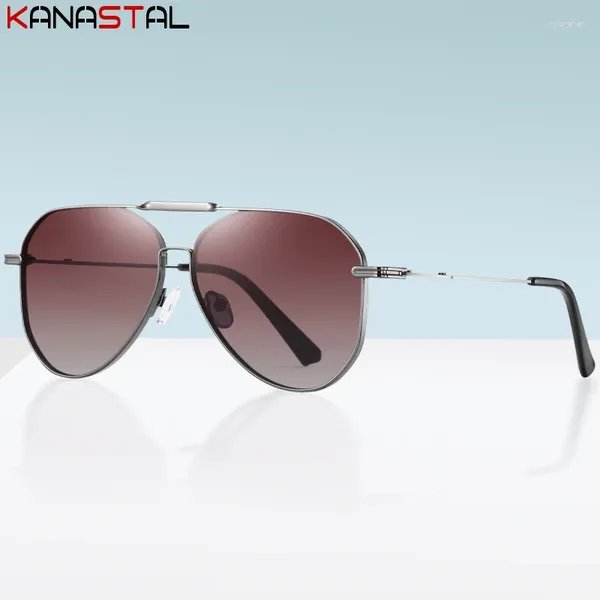 Sonnenbrille polarisierte UV400 -Männer Krampf Sonnenbrille Metall Brillen Rahmen Rahmen Fahren Fischerei Camping Beach Fahrradweg Schatten Brillen Brillen