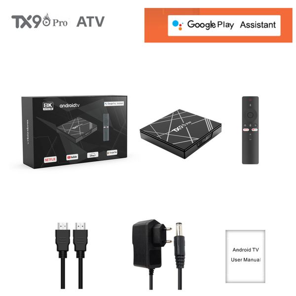 TX90 Pro ATV Smart TV Box Android 13.0 Allwinner H313 Quad Core 2GB 16GB 4K Voice 1080p HD 5G Dual WiFi BT5.2 Androidtv