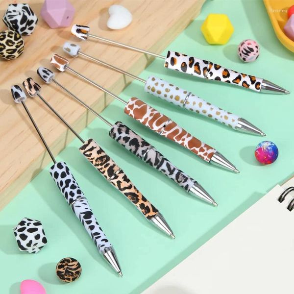 60pcs Diy Pen Pen Print Print Flower Ballpond Ballpons canetas de leopardo de vaca escola de presente