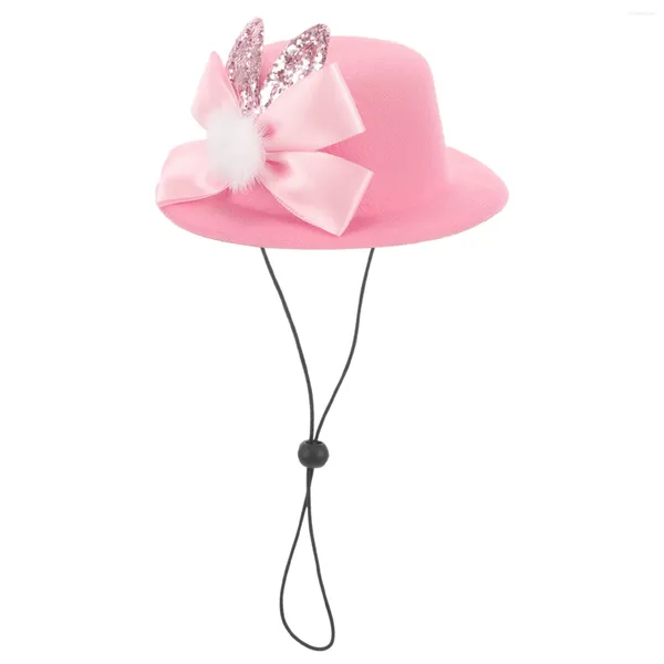 Abbigliamento per cani Cappello per gatto per gatto per cani, grazioso sole, orecchie glitter cinghia regolabile tè affascinante bowknot