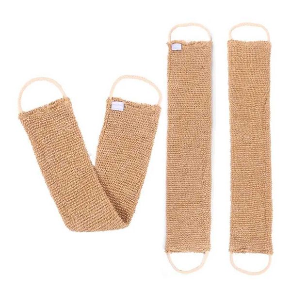 Bath Tools Acessórios Ramie Jute Toalha de chuveiro Multifuncional Esfoliador com arruela adequada para homens e mulheres Q240430