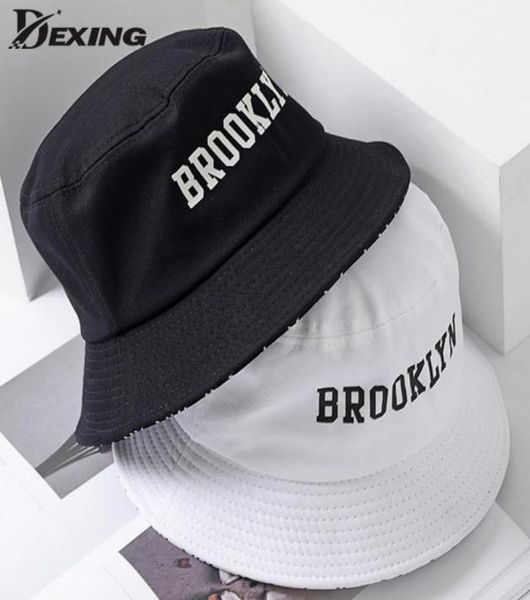 Carta de verão Brooklyn Bucket Hat Sad Boy Boy Fisherman Hat Externing Travel Fashion Cap para homens Mulheres Bob Panamá Big Head12439978946010
