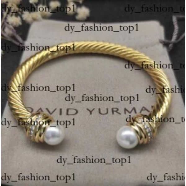 David Yurma Bracelet Dy Bracelet Designer Cable Bracelet Jóias de moda para homens homens Gold Silver Pearl Head Cross Banglelet