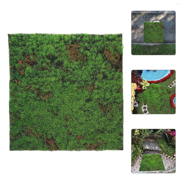 Flores decorativas simuladas Muss Lawn Garden Area Artificial Rugs Carpet Fake Grass Plástico Micro Cena